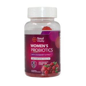Soul Vitality Women's Probiotics Gummies with Cranberry Extract- 60 Gummies