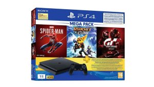 Sony PS4 Grand Turismo,Rachet Clank,Spiderman Megapack Bundle