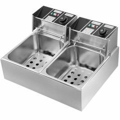 Master ProTwin 12L Commercial Deep Fryer Dual Stainless Steel Tanks,