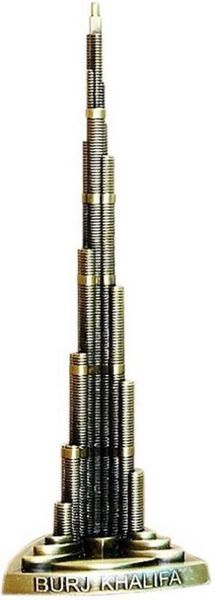 22cm Dubai Burj Khalifa Metal Antique Collectable Model Souvenir
