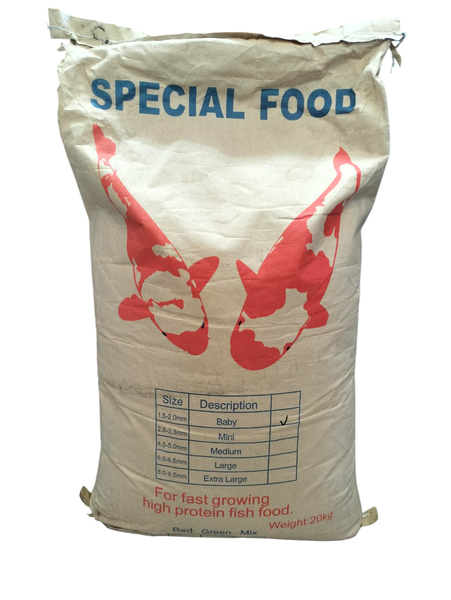 Koi Food - Pond Pellets - 20kg Baby