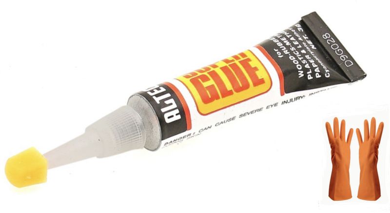 Super Glue Pack of 24 with Safety Gloves
