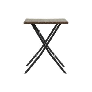 Steel Patio Coffee Table Dark Brown