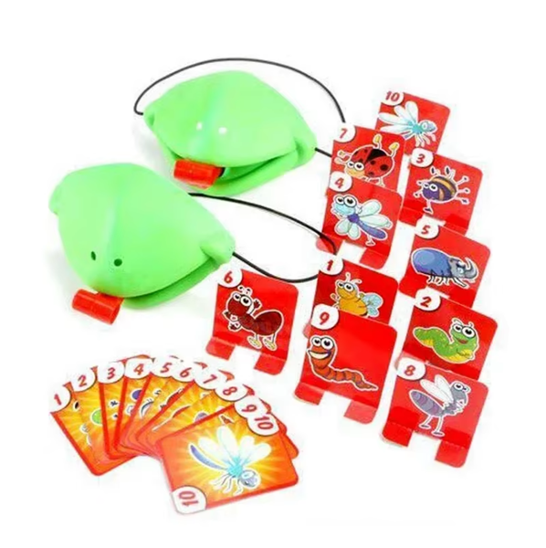 Frog Mask Wagging Tongue Lick Cards Toy for Kids Adults Family Fun Games