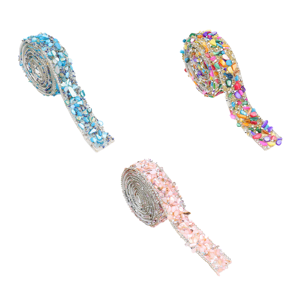 3-Pack Clothing Accessory Rhinestone Strips | DIY Craft Embellishments