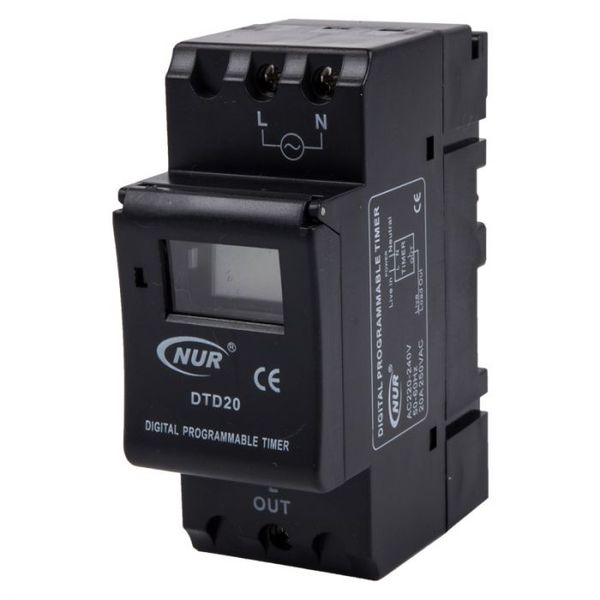 Nur - Digital - Timer - Mini Rail - 20A - 4 Pack