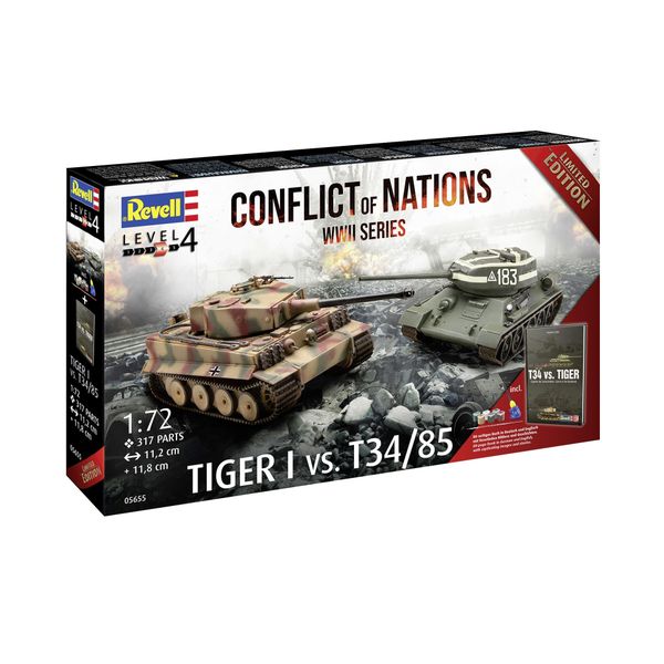 Revell 1/72 "Conflict of Nations Series" Model Kit w/paints, glue &amp; brush