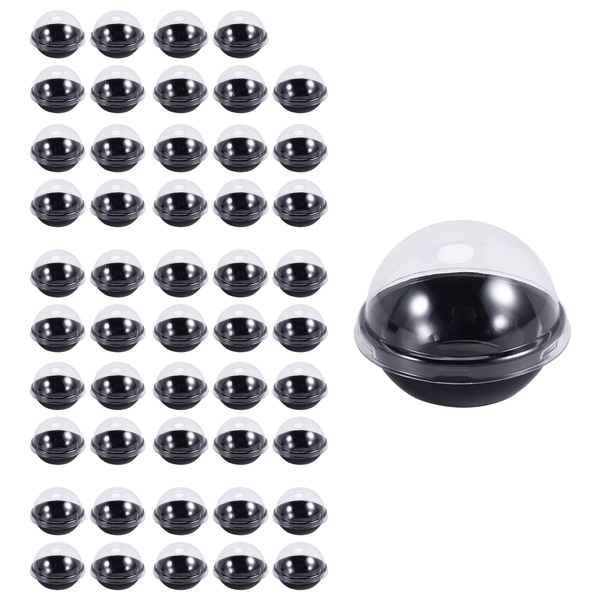 50 Pack Clear Plastic Mini Cupcake Container,for Mini Muffin Macaron