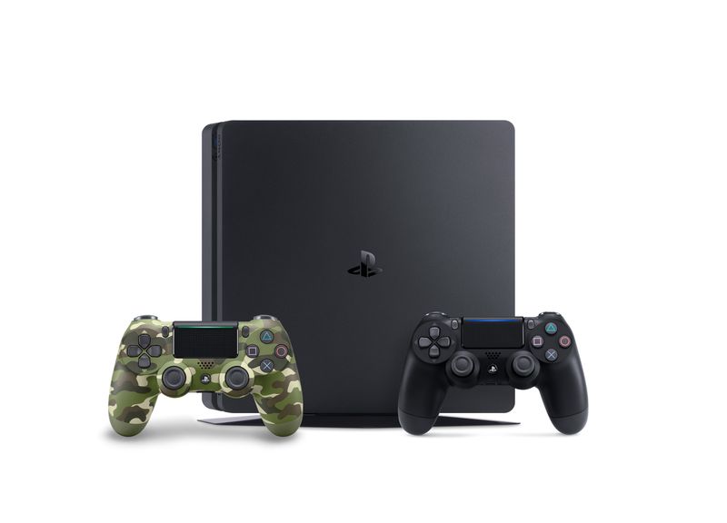 Ps4 500gb Slim + Ps4 Dualshock 4 - Green Camouflage V2