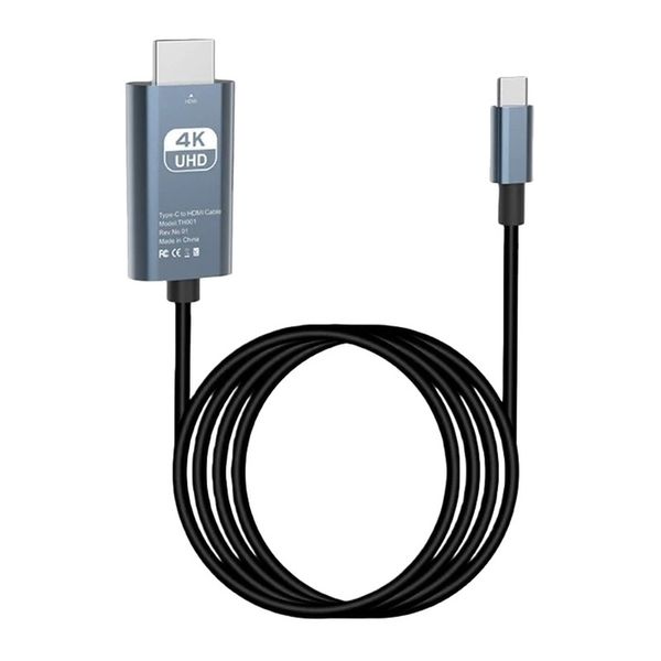 4K 60Hz USB-C to HDMI Adapter Cable Compatible with iPhone 15 MacBook iPad