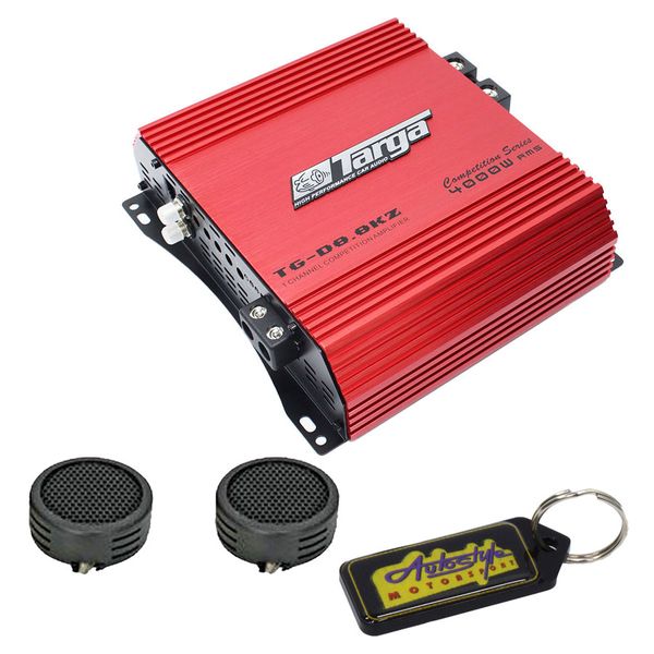 Targa Competition Series 4000w Monoblock Amplifier &amp; Evo Tweeters &amp; Keyring