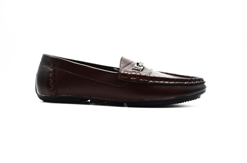 TTP Women's Moccasin with Metal Buckle Decor on Vamp