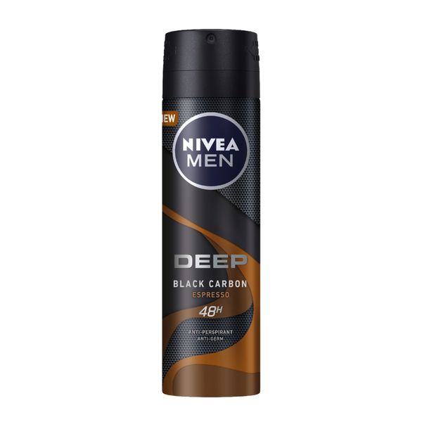 NIVEA MEN DEEP Espresso Anti-perspirant Deodorant Spray, 150ml