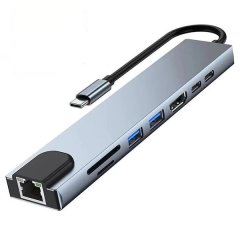 IPSTYLE 8in1 USB C HUB Type C Splitter 4K Docking Station