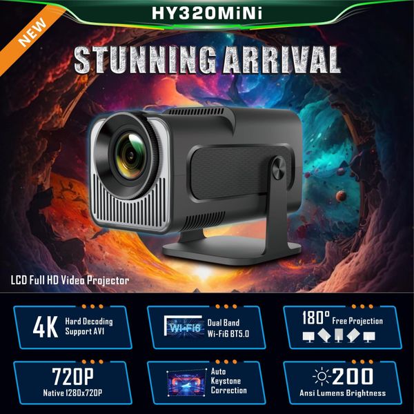 New upgrade 1080P LCD Portable Mini Projector Equipped With Wifi 6