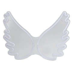 USB Powered Angel Wings Lamp Wall Hanging Decoration LED Sign White