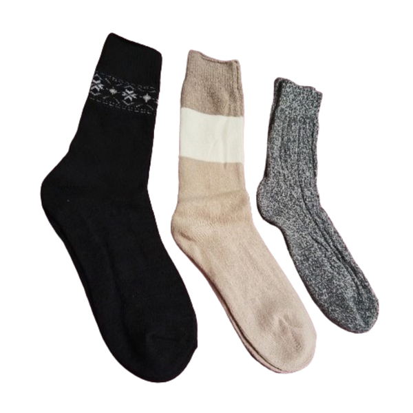 3 Pairs Mixed Textured Comfy Women Socks