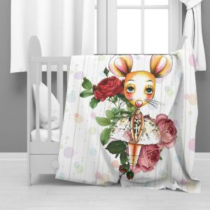 Rosy Mouse Minky Blanket