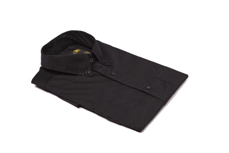 Dromex 100% Cotton Short Sleeve Formal Shirt - Black