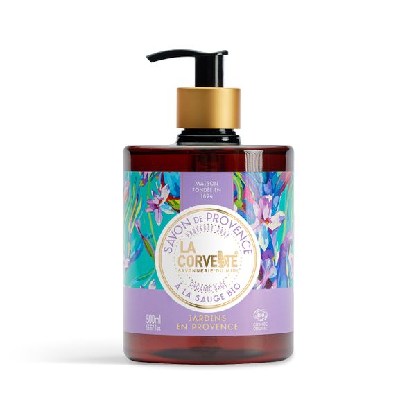 La Corvette | JARDINS EN PROVENCE | 500ml Liquid Soap | Organic Sage