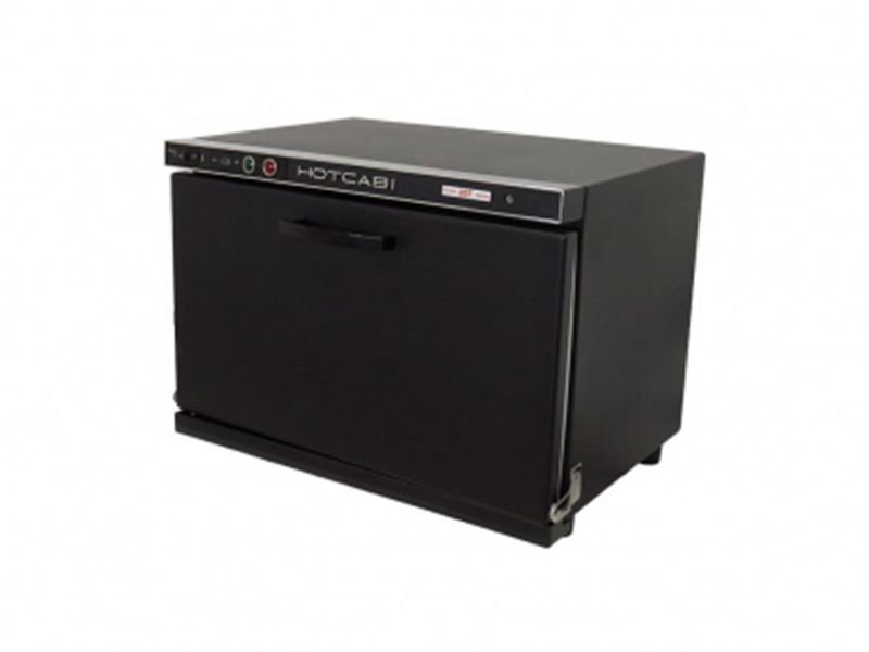 Salon Pro Hot Towel Cabinet with UV - Black - 24 Towels (200 Watts)