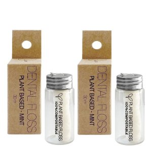 Plastic-Free Tooth Dental Floss Plant-Based - Pack of 2 (2x 30 m)