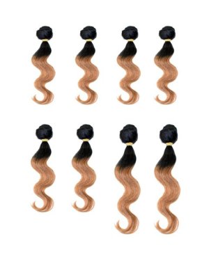 Body Wave 8PCS Human Blend Hair weaves package 14'16'18 #T1/30