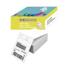 INKWAREHOUSE Fanfold Direct Thermal Printer Labels 100 mm x150 mm x 1000pcs