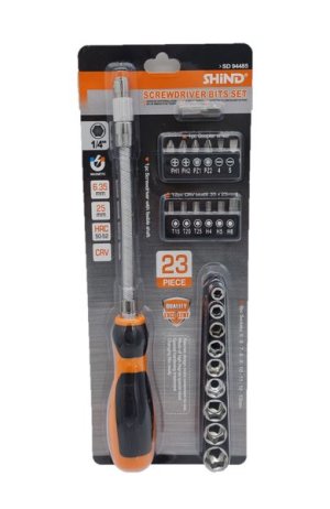 Shind Screwdriver &amp; Socket Bit Set - 23 Piece