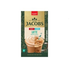 Jacobs Hot &amp; Iced Original Latte Instant Coffee - 10 Pack (10x18.3g)