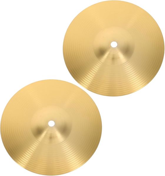 2Pcs Brass Crash Cymbals Set for Drum Kit Lightweight Jazz Drumming