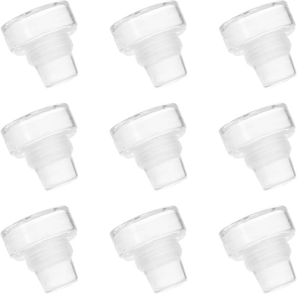 10 Piece T-shaped Wine Stoppers Glass Bottle Plugs with Crystal Tops