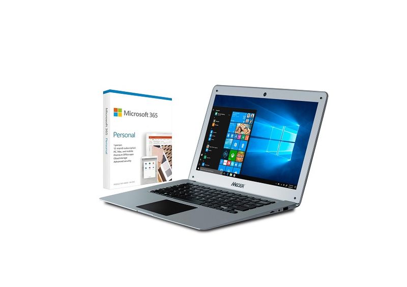 Mecer MyLife | Intel Dual Core Celeron | 4GB | 64GB eMMC | 14" Notebook - Silver With MS Office 365