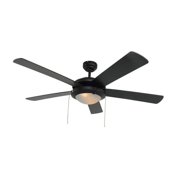 EUROLUX Comet Ceiling Fan, 5 Blade, 52 Inch, Black