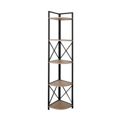 Taiga - Metal &amp; Wood Corner Bookshelf