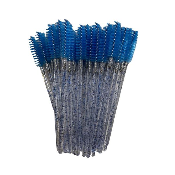 50 Piece Disposable Eyelash Mascara Brushes Wands Applicator Dark Blue