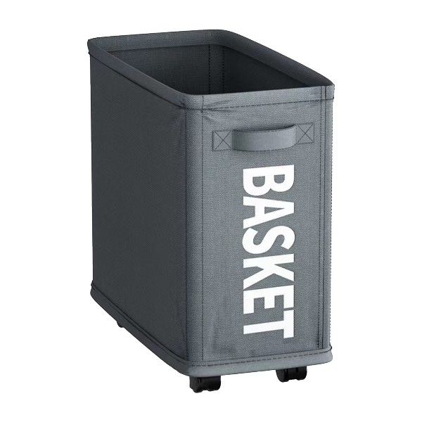 Foldable Storage Basket with Wheels - Grey
