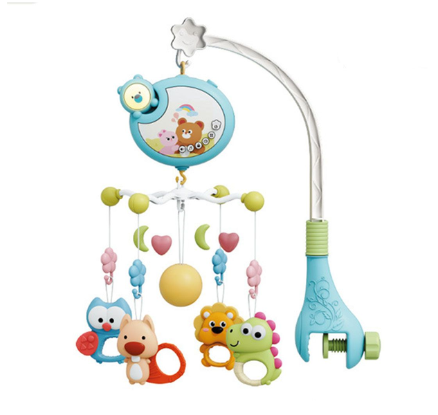 Baby cradle with music and projection, newborn hanging rotating cradle