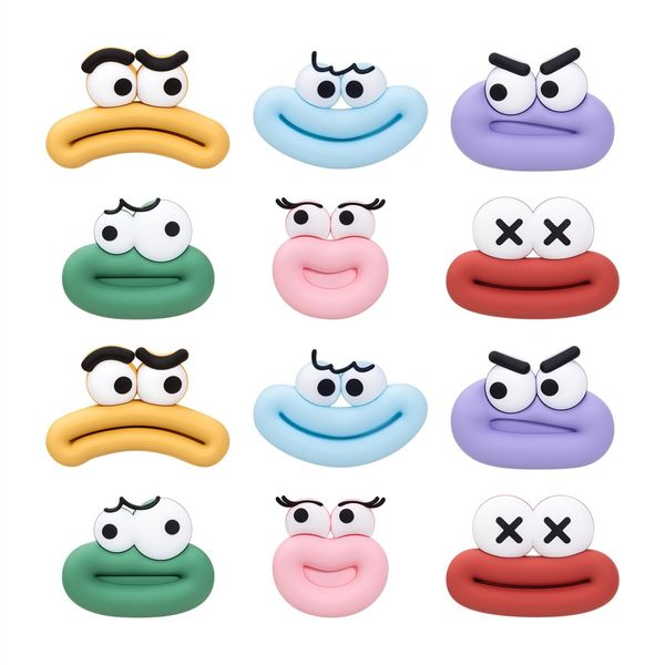 12 Pack Cute Fridge Magnets, Strong 3D Rubber Decorative Magnets for Office