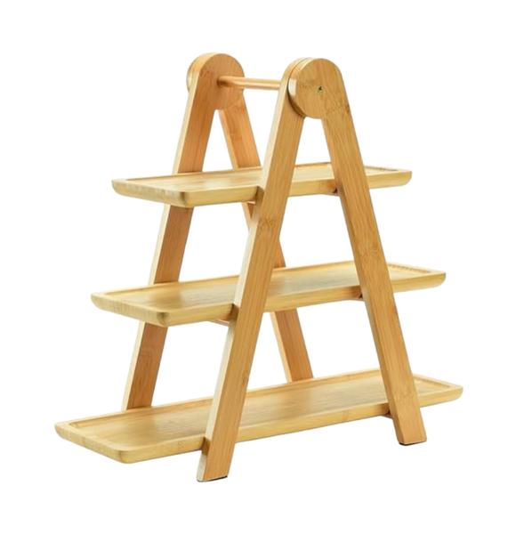 Anv Wooden Serving Tray/Platter-Three Level Ladder Design