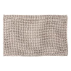 5five Beige Polyester Chenile Rectangular Bath Mat