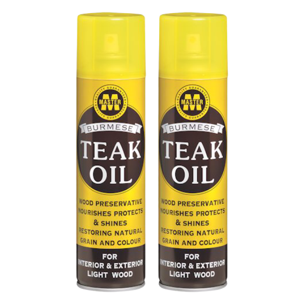 Burmese Teak Oil Spray for Light Wood Furniture 270ml - Pack of 2