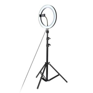 Multiple Mode LED Ring Light On Tripod - 12 Inch