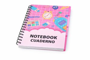 A5 Maths Spiral Notebook with Dividers - Grid Squared Pages -92 Pgs-5 Pcs