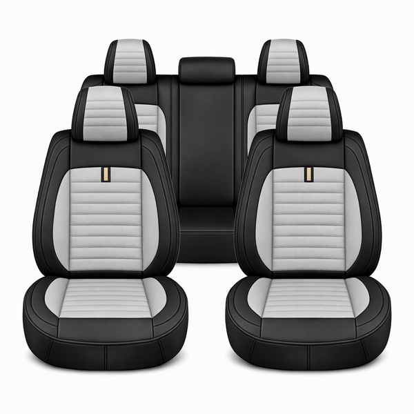 Universal Perforated Car Seat Covers - Cool &amp; Comfortable - 5 Piece