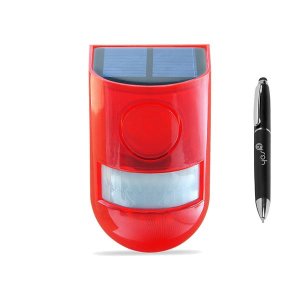 Solar Alarm Lamp Outdoor PIR Motion Sensor Bundle