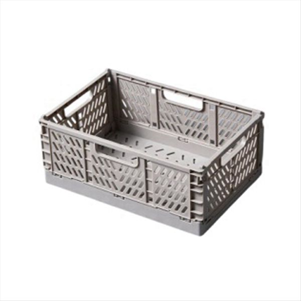 Folding Storage Box Basket Utility Cosmetic Container Desktop Yellow