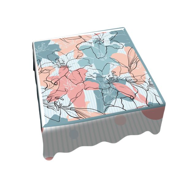 Mint Green and White Square Tablecloth