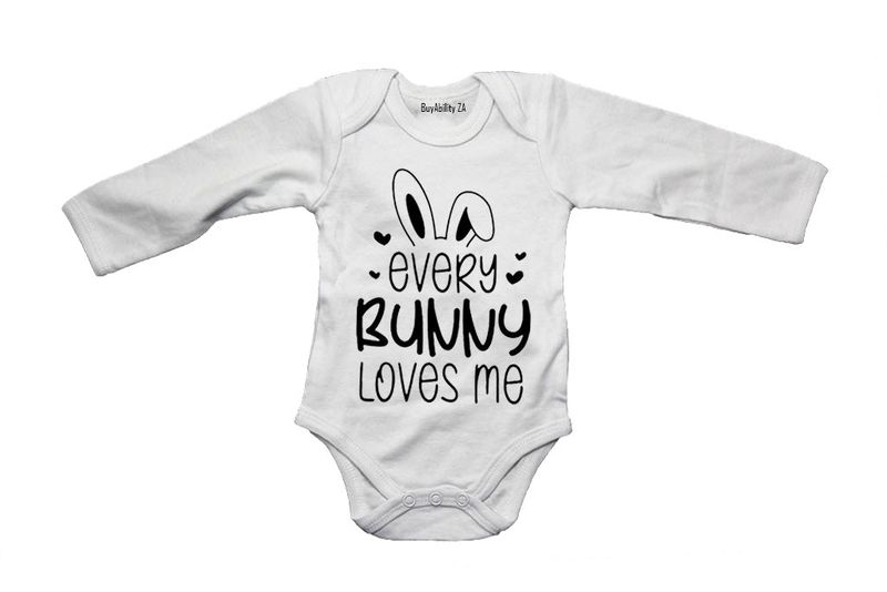Every Bunny Loves Me - Easter - Long Sleeve - Baby Grow