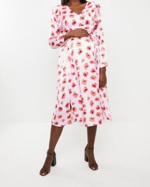 Women's Glamorous Maternity Poppy Dress - White